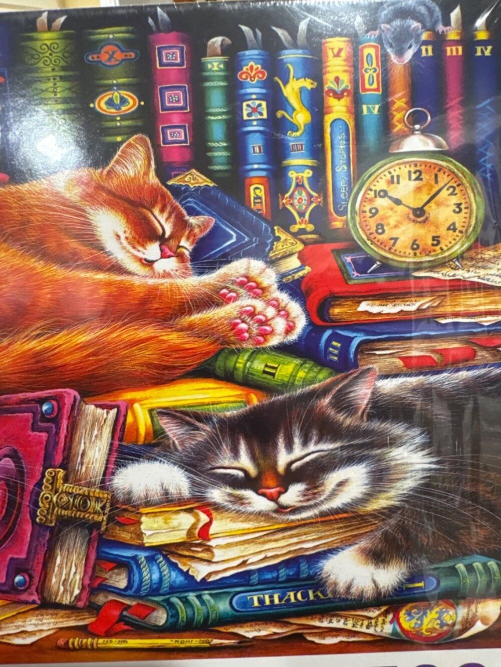 Puzzle Collector 1500 Piece Puzzle The Old Book Shop Cats 10 yrs+ 23”x33” New - Picture 11 of 13
